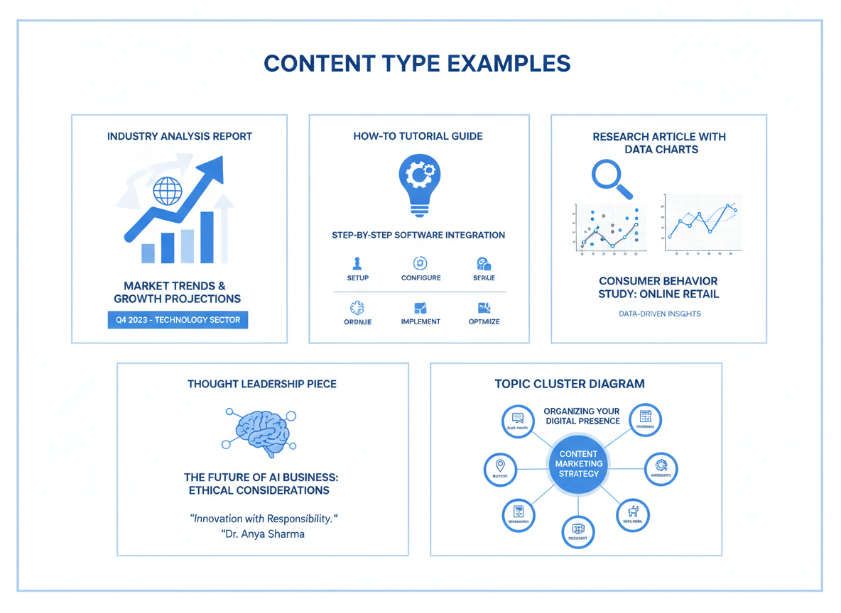 Examples of different content types