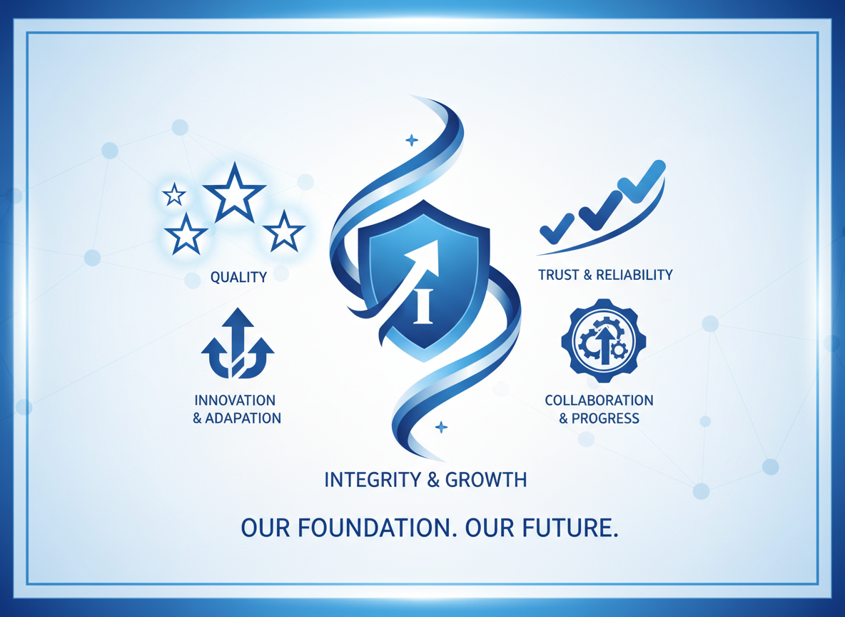 Mission values: quality, integrity, trust